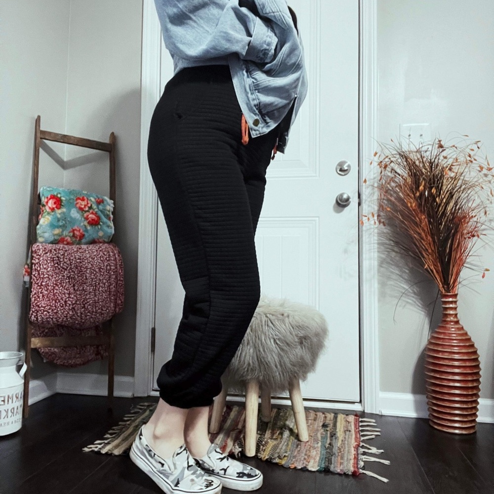 Mid Rise Waffle Joggers